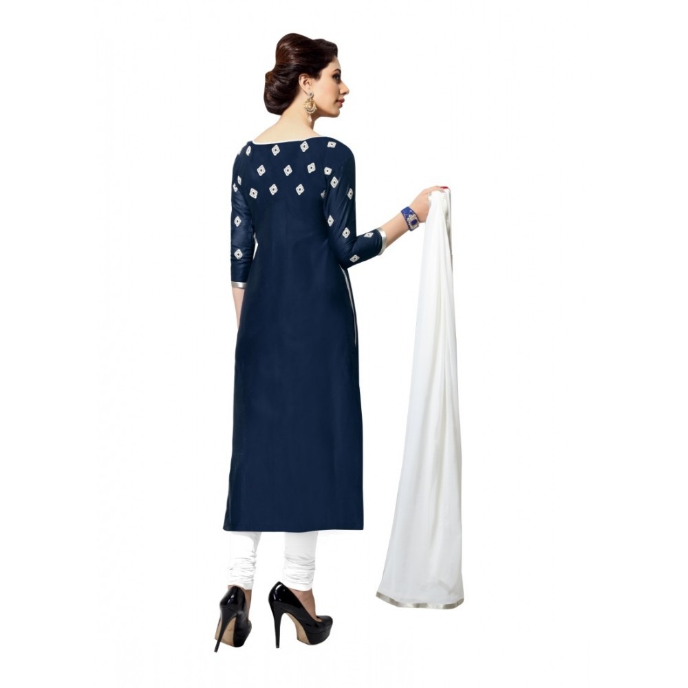 Women's Cotton Unstitched Salwar Suit-Material With Dupatta