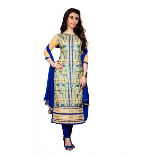 Women's Cotton Unstitched Salwar Suit-Material With Dupatta