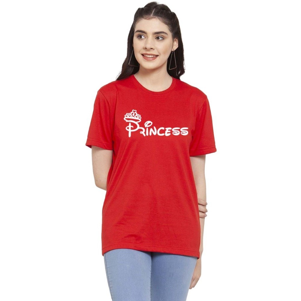 Women's Cotton Blend Princess Printed T-Shirt