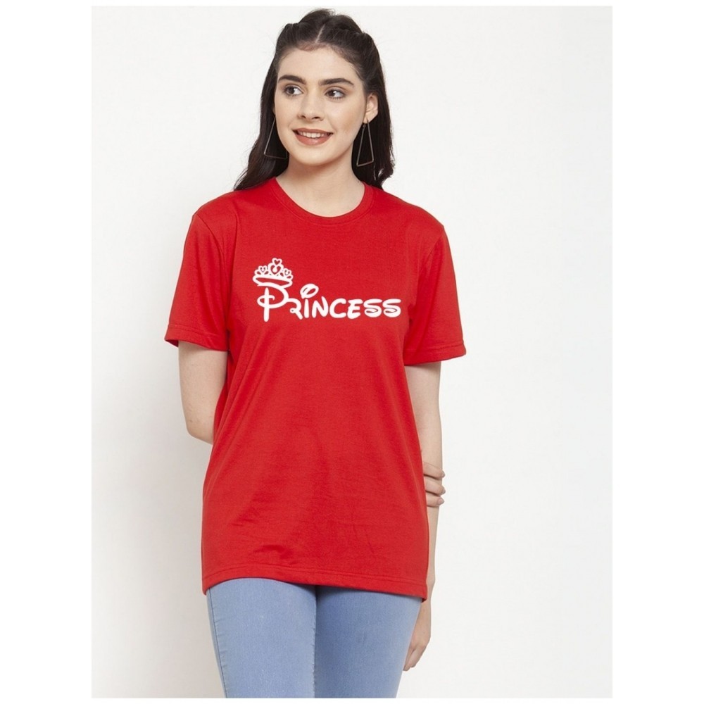 Women's Cotton Blend Princess Printed T-Shirt