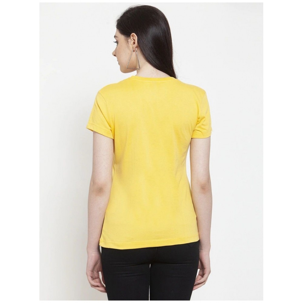 Women's Cotton Blend Gussa Printed T-Shirt