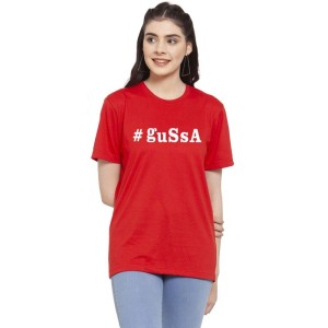 Women's Cotton Blend Gussa Printed T-Shirt