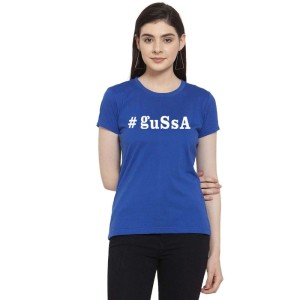Women's Cotton Blend Gussa Printed T-Shirt