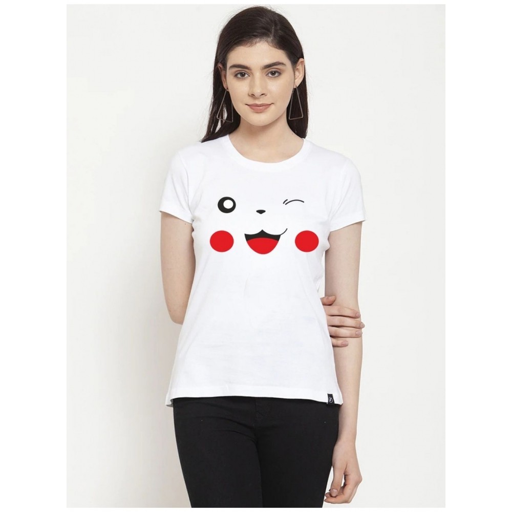 Women's Cotton Blend Graphic Print Printed T-Shirt