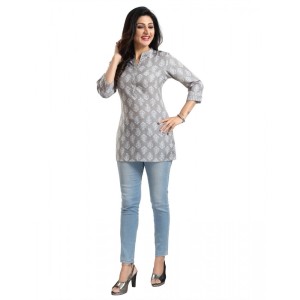 Women's 3/4th Sleeve Viscose Blend Tunic Short Top
