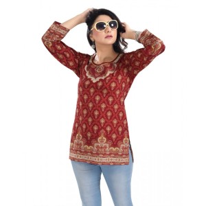 Women's 3/4th Sleeve Summer Cool Tunic Short Top