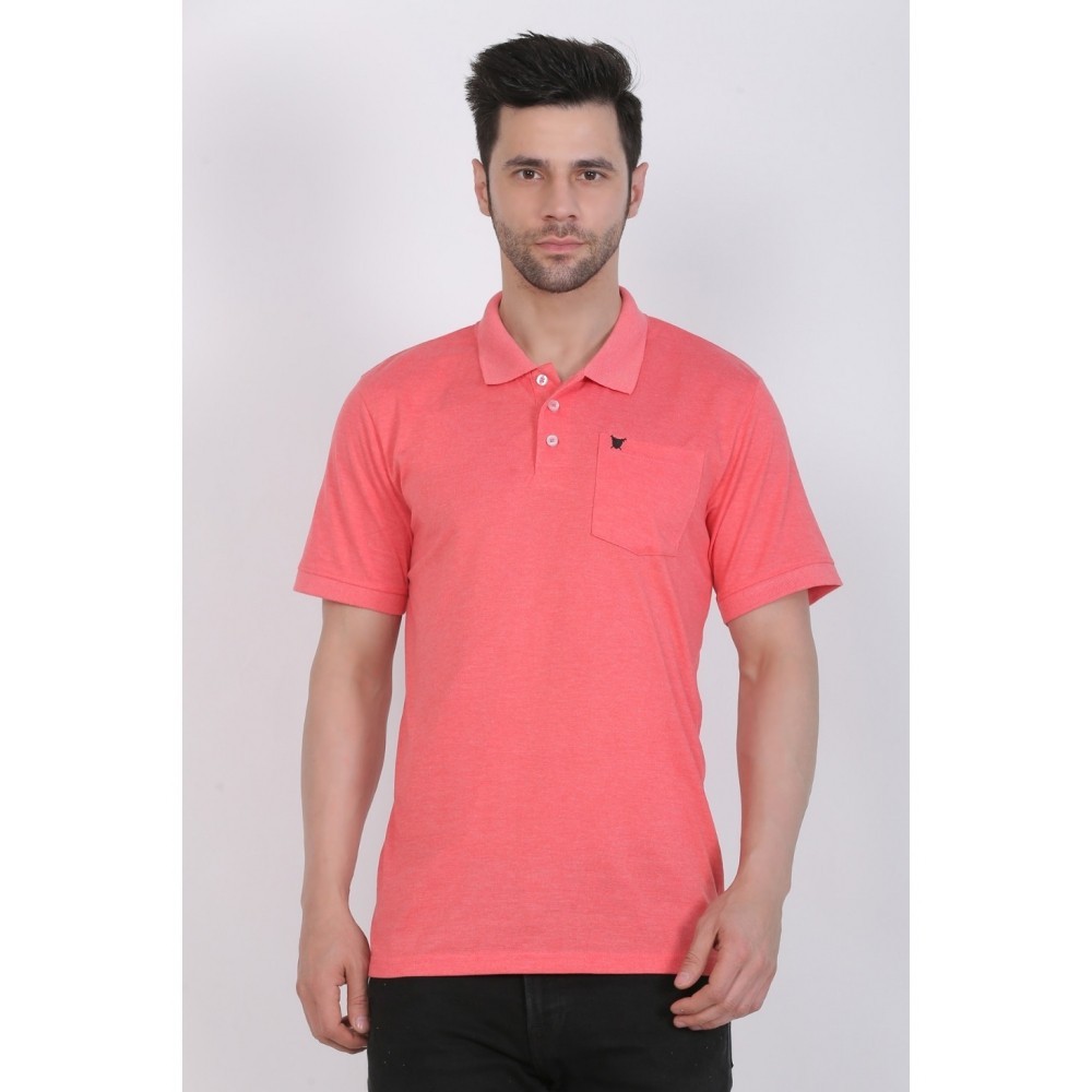Men's Poly Viscose Polo Plain Tshirt