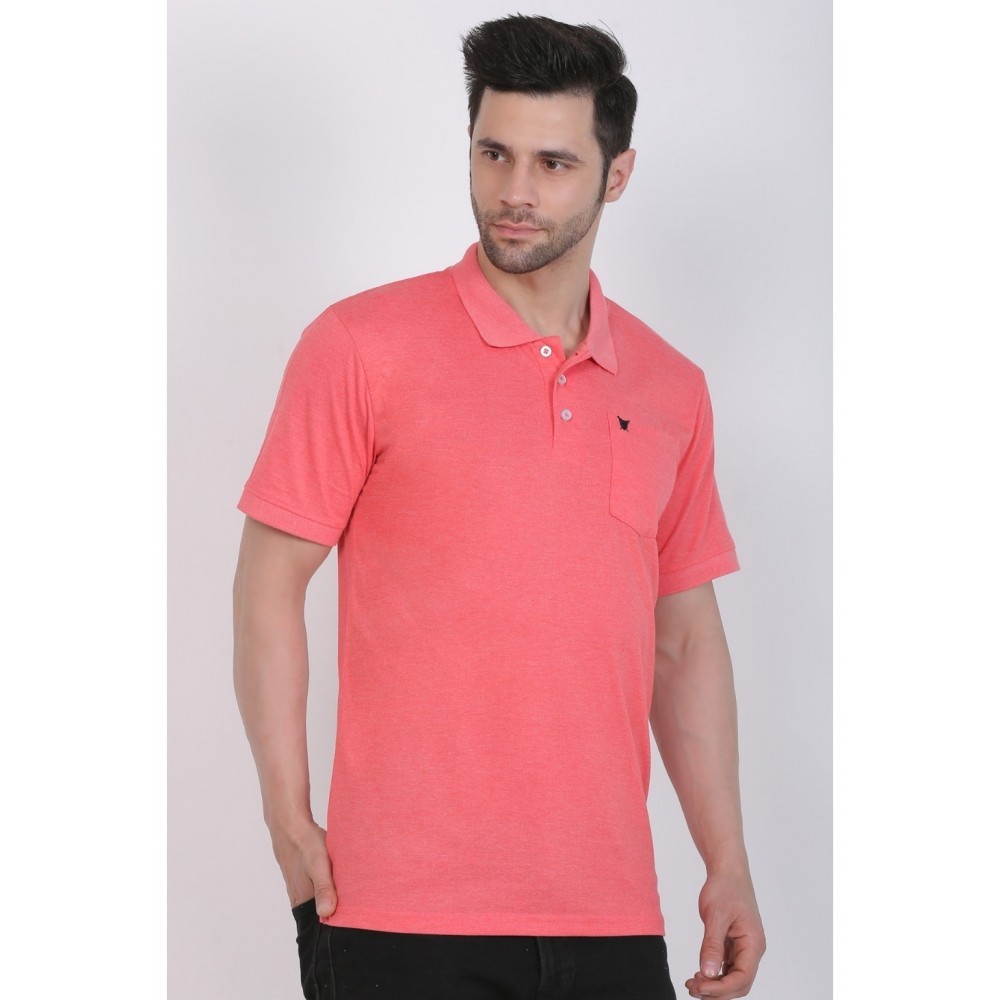 Men's Poly Viscose Polo Plain Tshirt