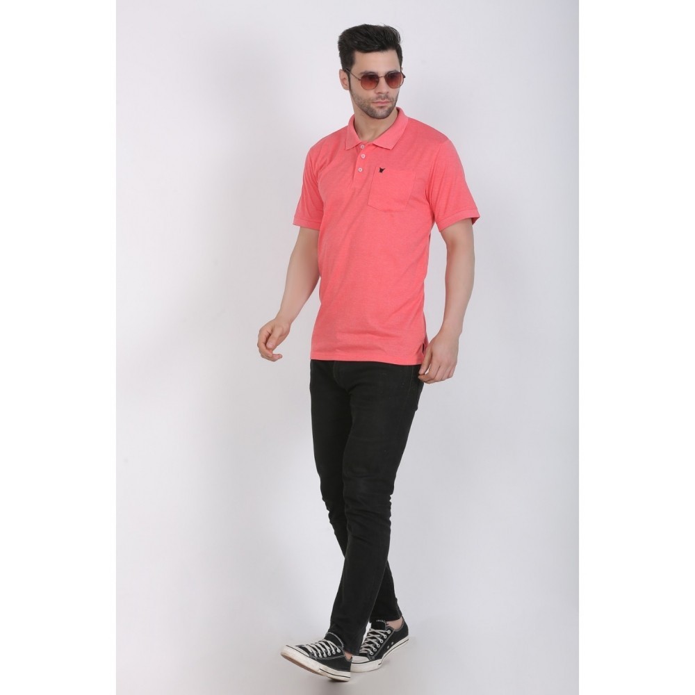 Men's Poly Viscose Polo Plain Tshirt