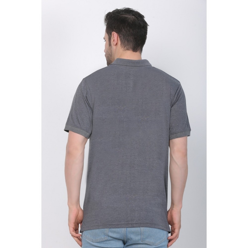 Men's Poly Viscose Polo Plain Tshirt