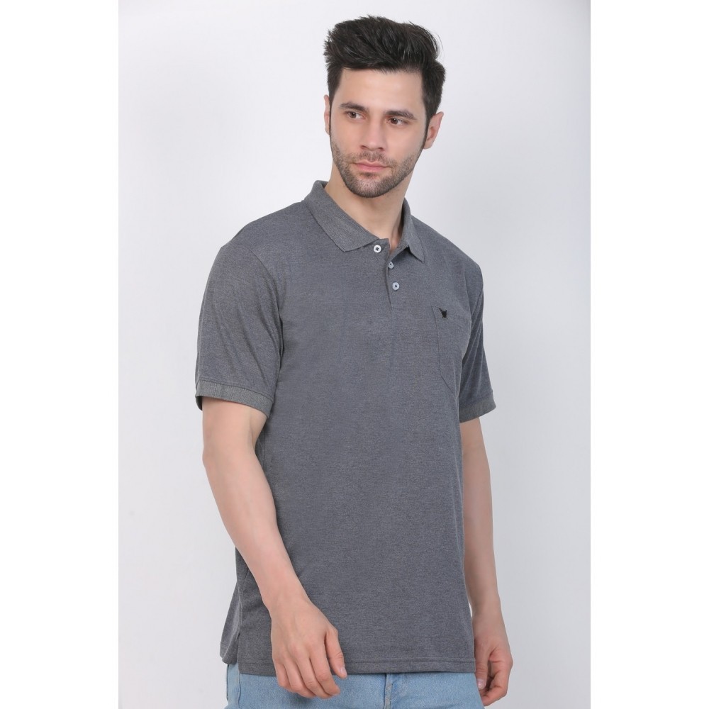 Men's Poly Viscose Polo Plain Tshirt