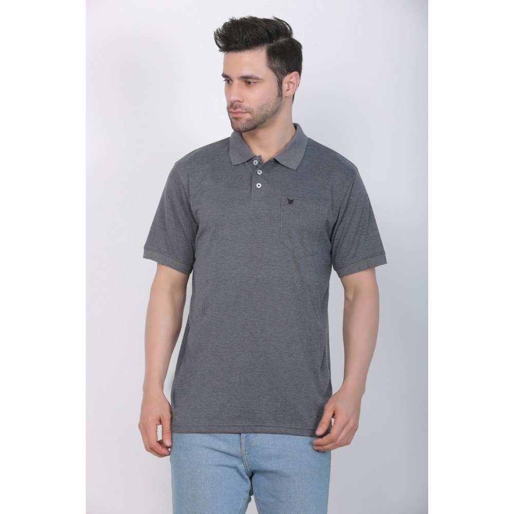 Men's Poly Viscose Polo Plain Tshirt