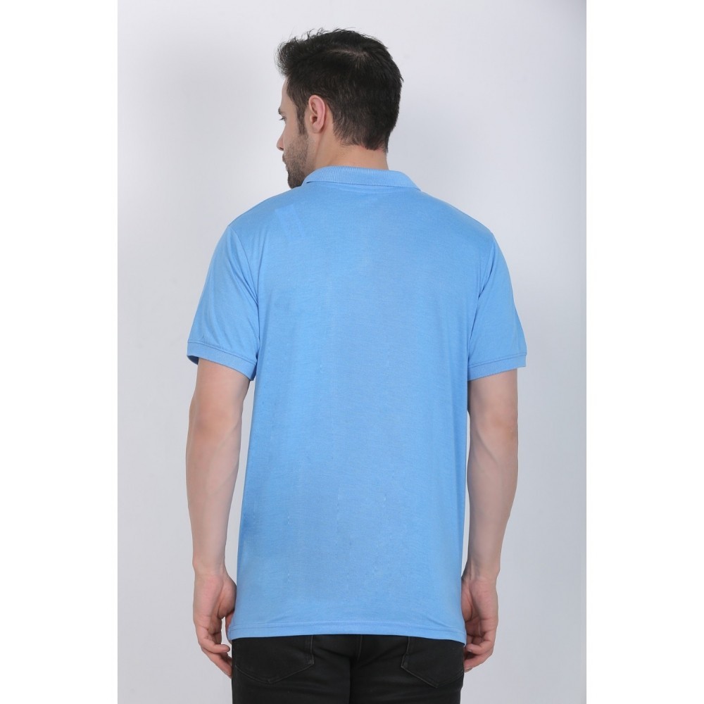 Men's Poly Viscose Polo Plain Tshirt