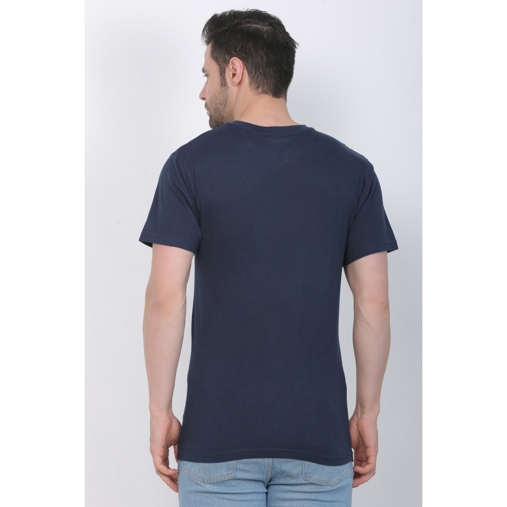 Men's Cotton Jersey V Neck Printed Tshirt