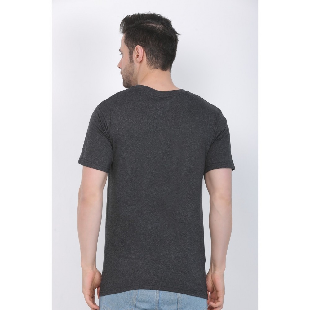 Men's Cotton Jersey V Neck Printed Tshirt