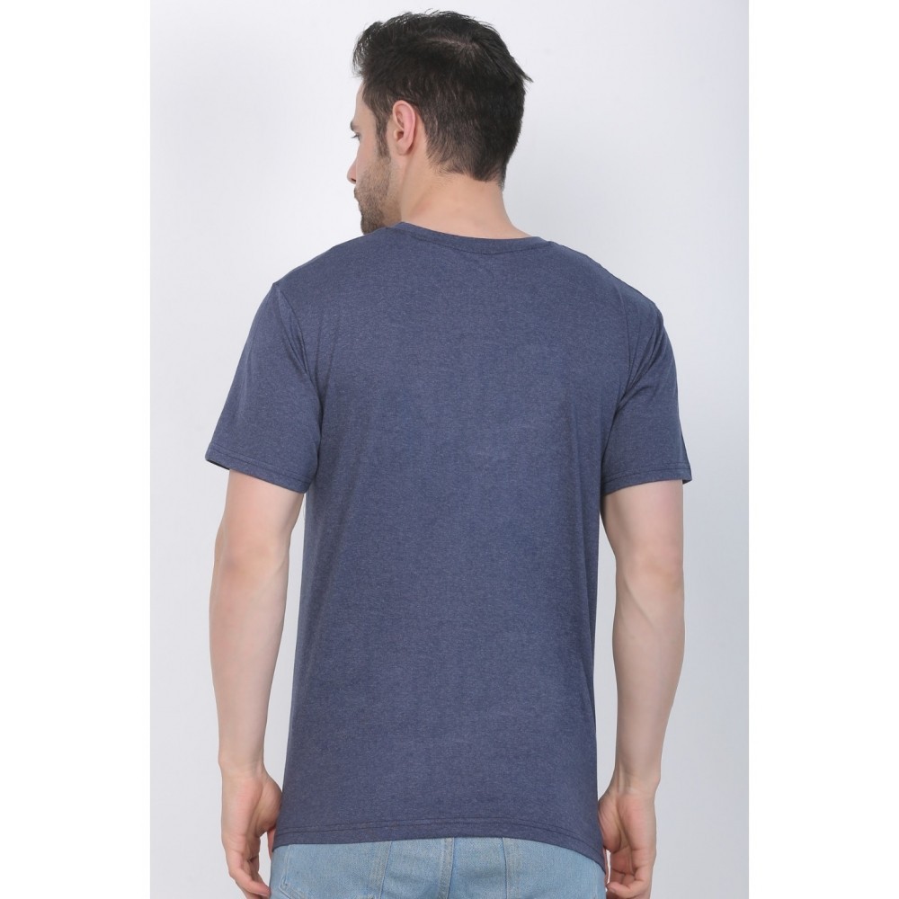 Men's Cotton Jersey V Neck Printed Tshirt