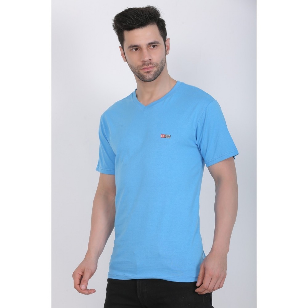 Men's Cotton Jersey V Neck Plain Tshirt