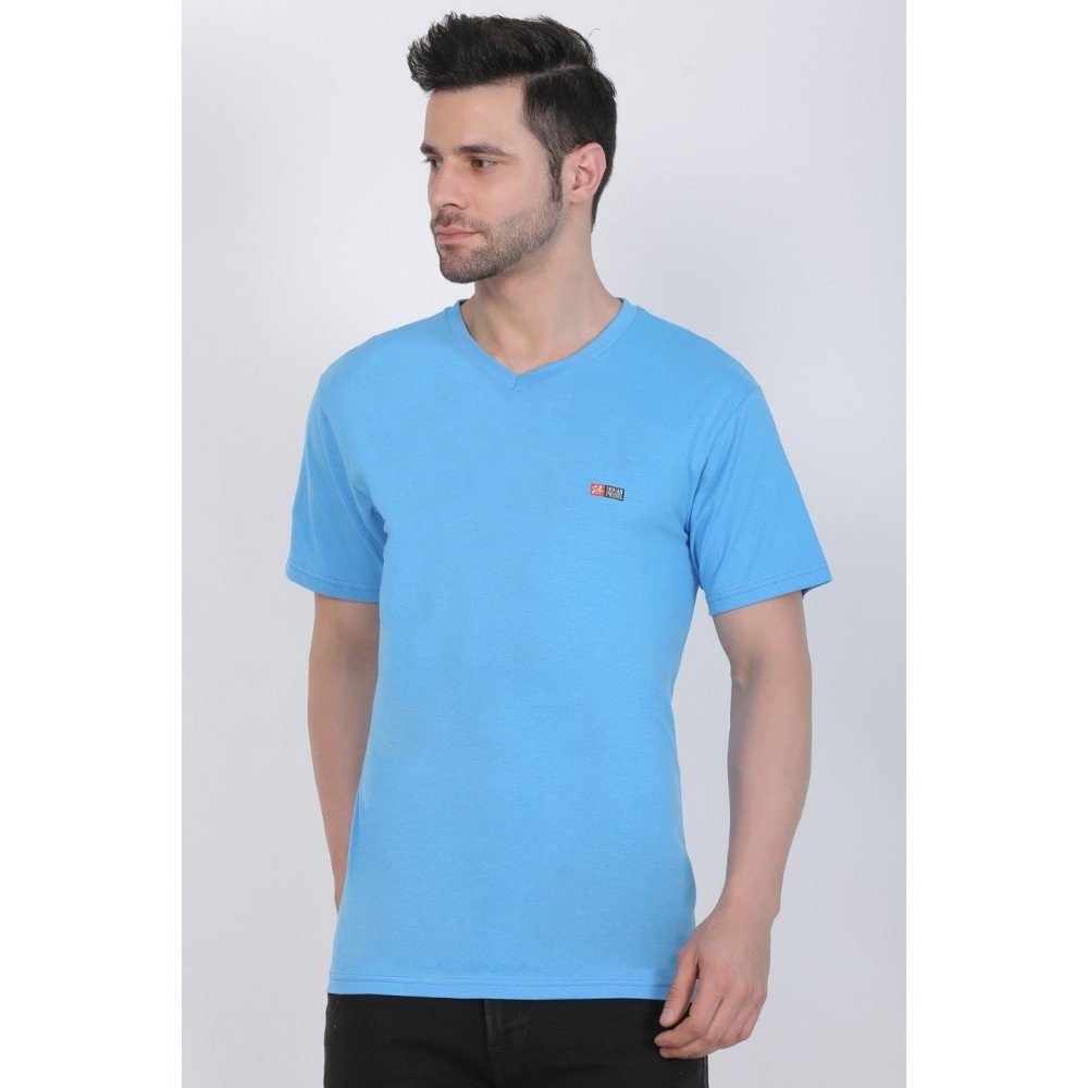Men's Cotton Jersey V Neck Plain Tshirt
