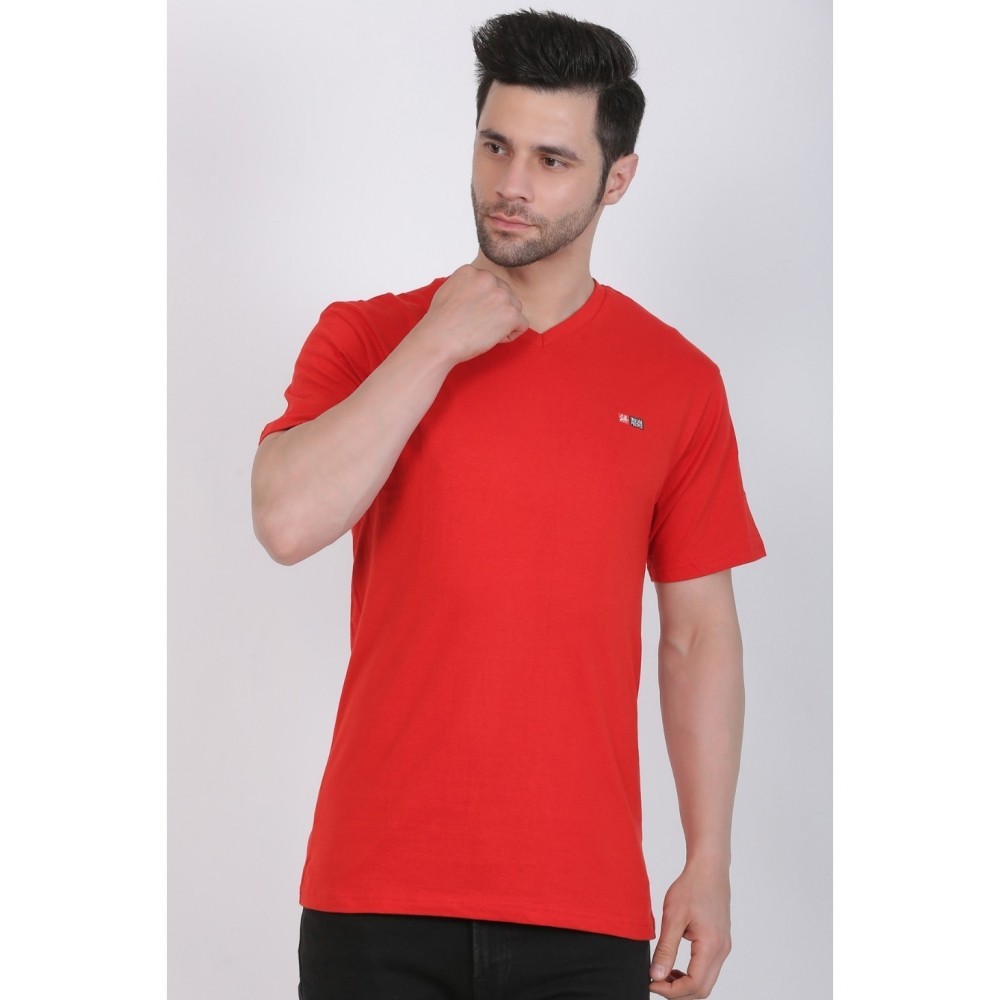 Men's Cotton Jersey V Neck Plain Tshirt