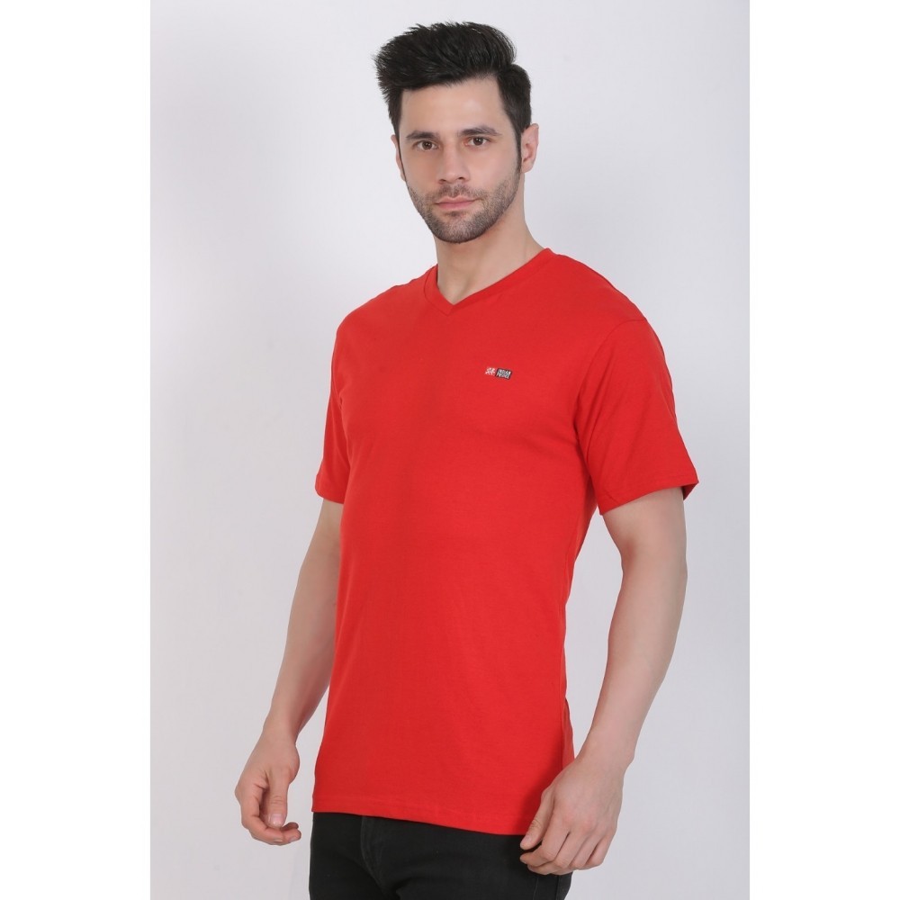 Men's Cotton Jersey V Neck Plain Tshirt