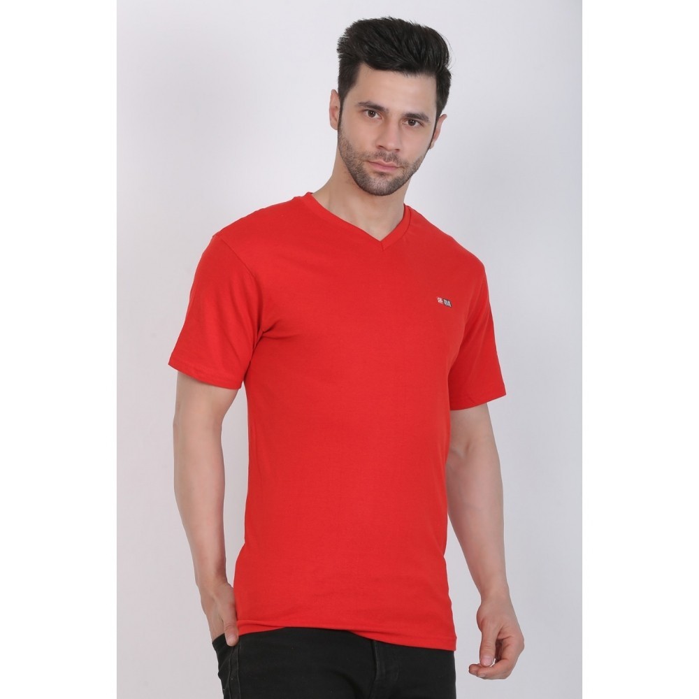 Men's Cotton Jersey V Neck Plain Tshirt