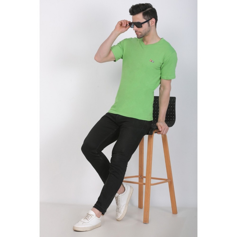 Men's Cotton Jersey V Neck Plain Tshirt