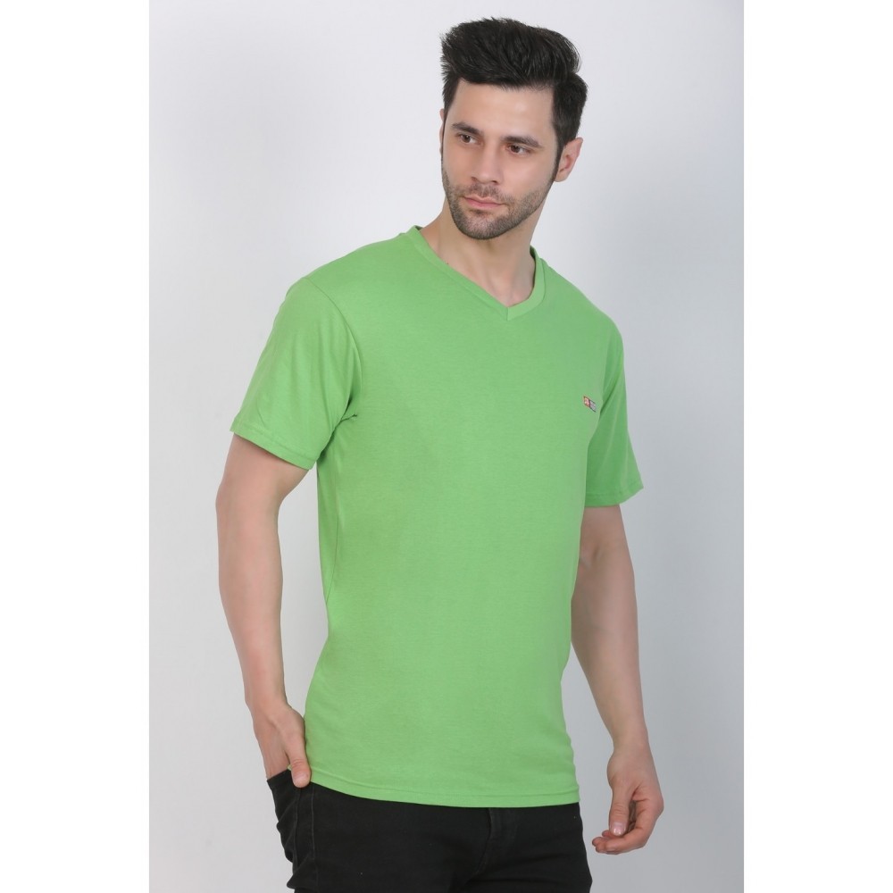 Men's Cotton Jersey V Neck Plain Tshirt