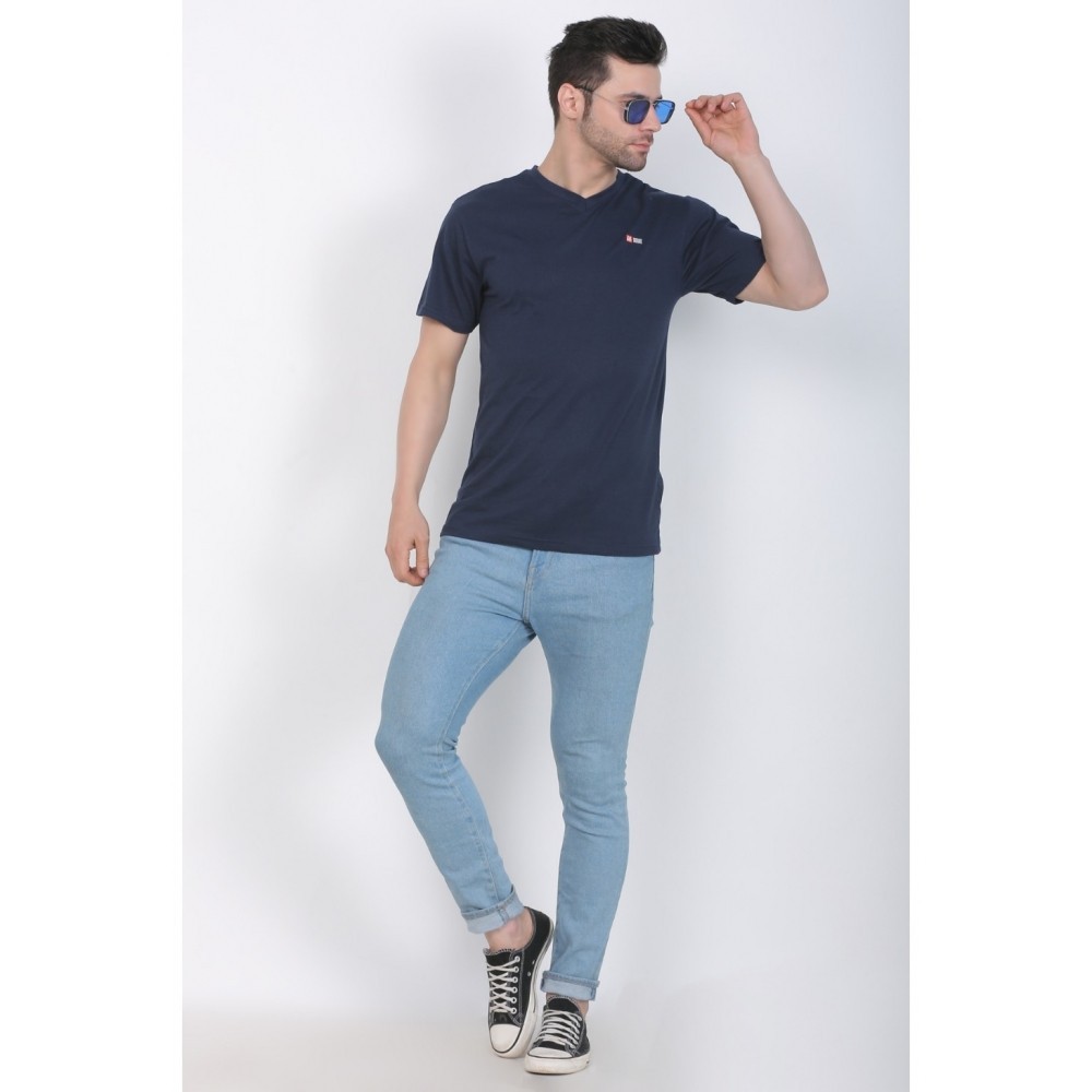 Men's Cotton Jersey V Neck Plain Tshirt