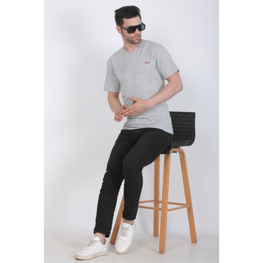 Men's Cotton Jersey V Neck Plain Tshirt