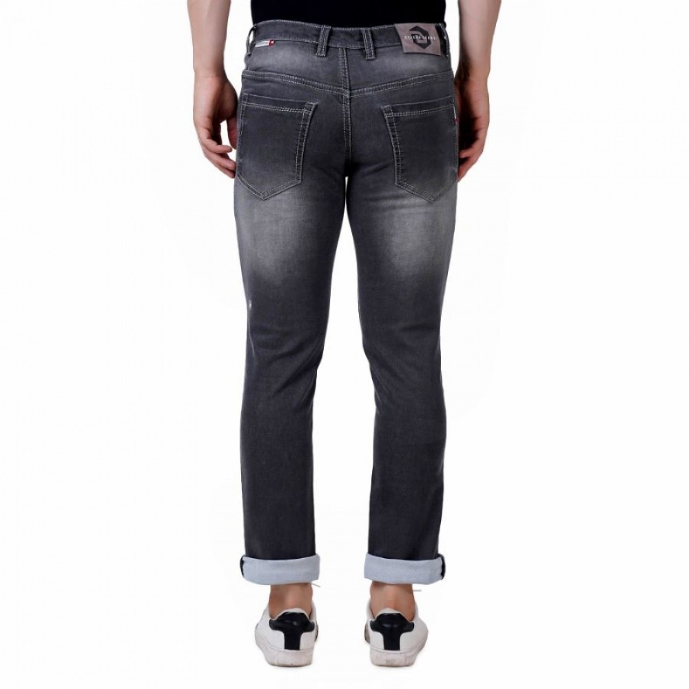Men's Straight Fit Denim Mid Rise Jeans