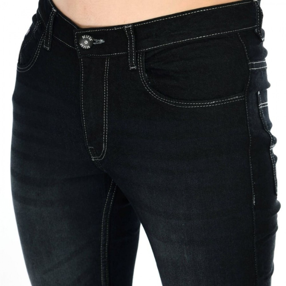 Men's Straight Fit Denim Mid Rise Jeans