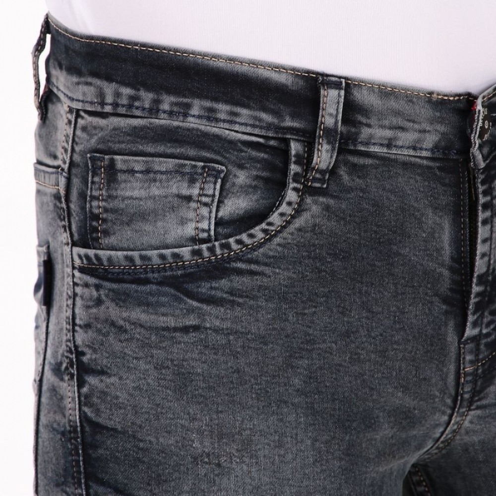 test 3 Men's Straight Fit Denim High Rise Bootcut Stretchable Jeans