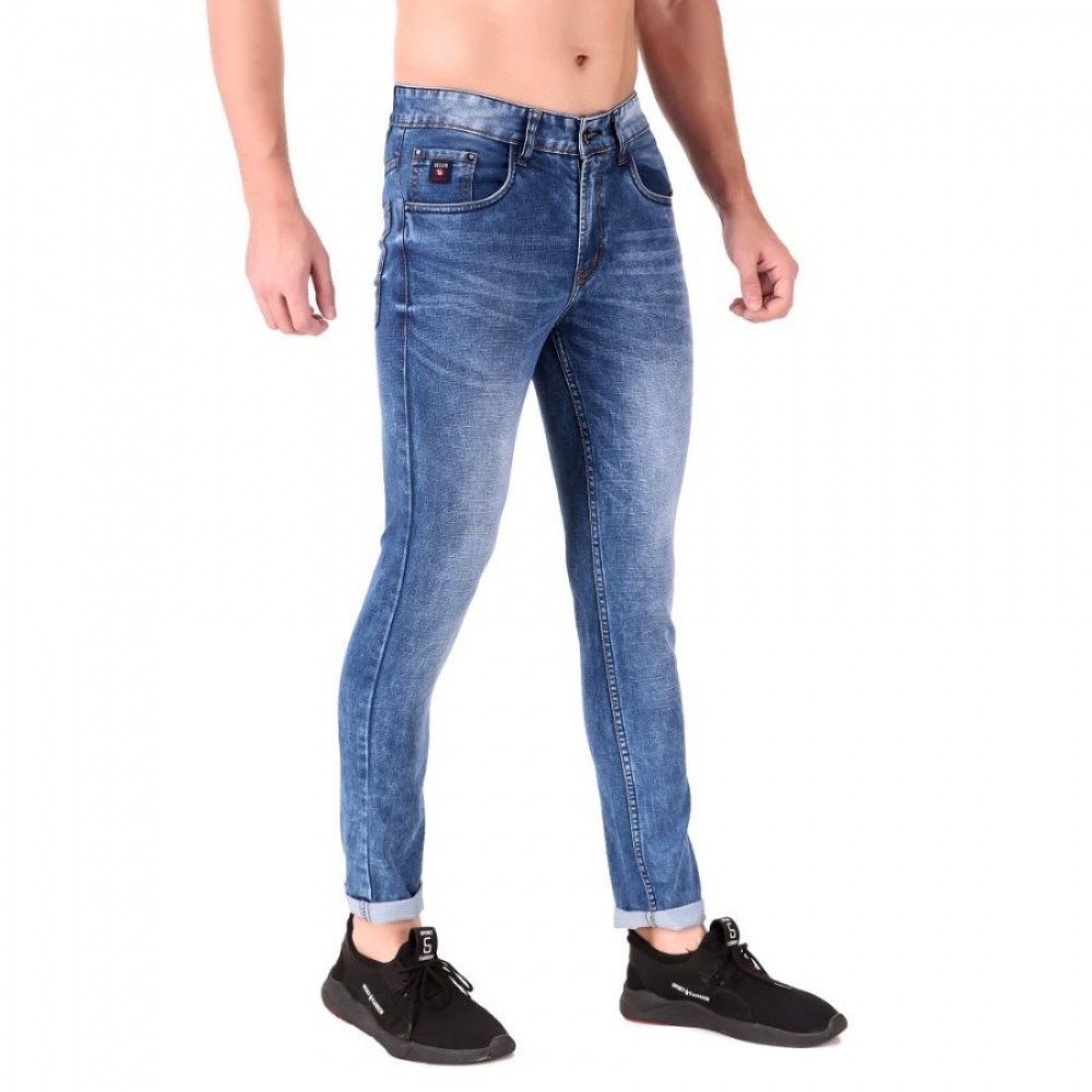 Men's Slim Fit Denim Mid Rise Stretchable Jeans