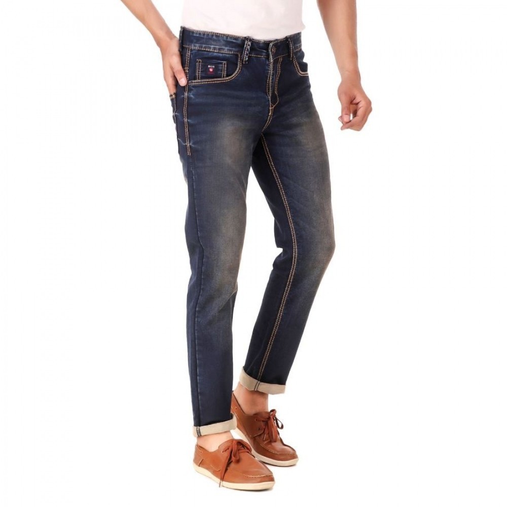 Men's Slim Fit Denim Mid Rise Jeans