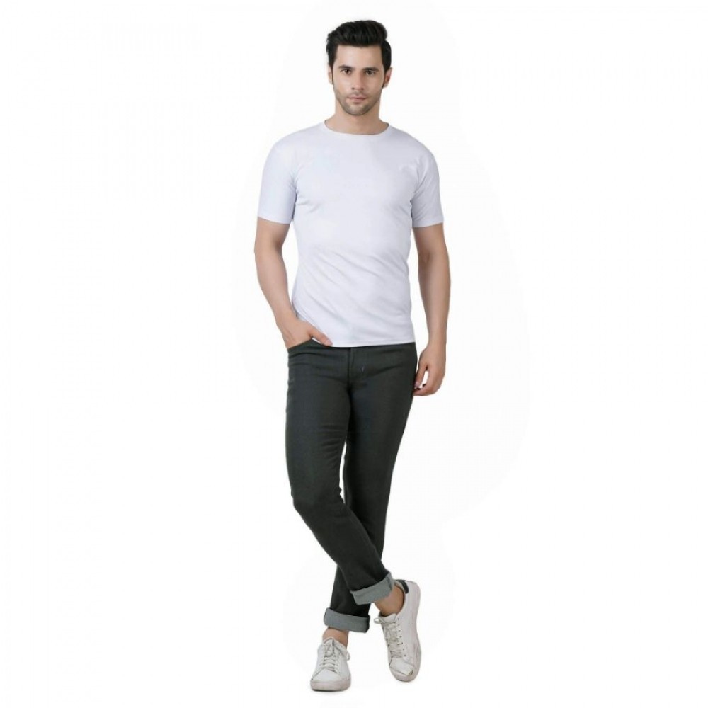 Men's Regular Fit Denim Mid Rise Jeans