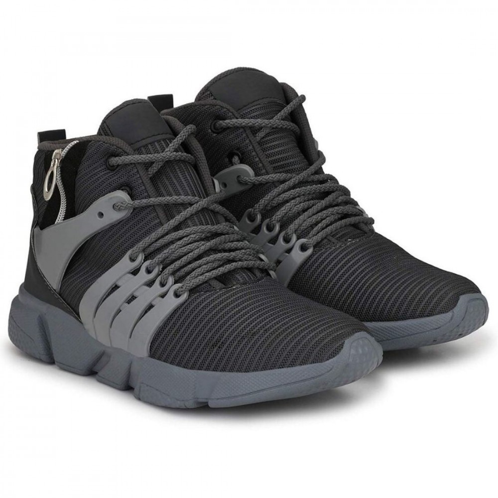 Men Grey,Black Color Mesh Material Casual Sports Shoes