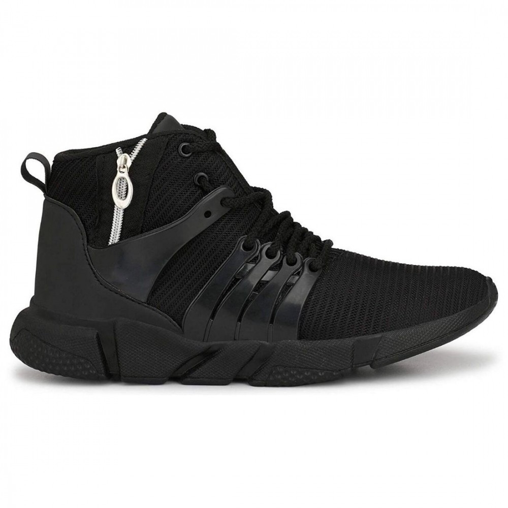 Men Black Color Mesh Material Casual Sports Shoes