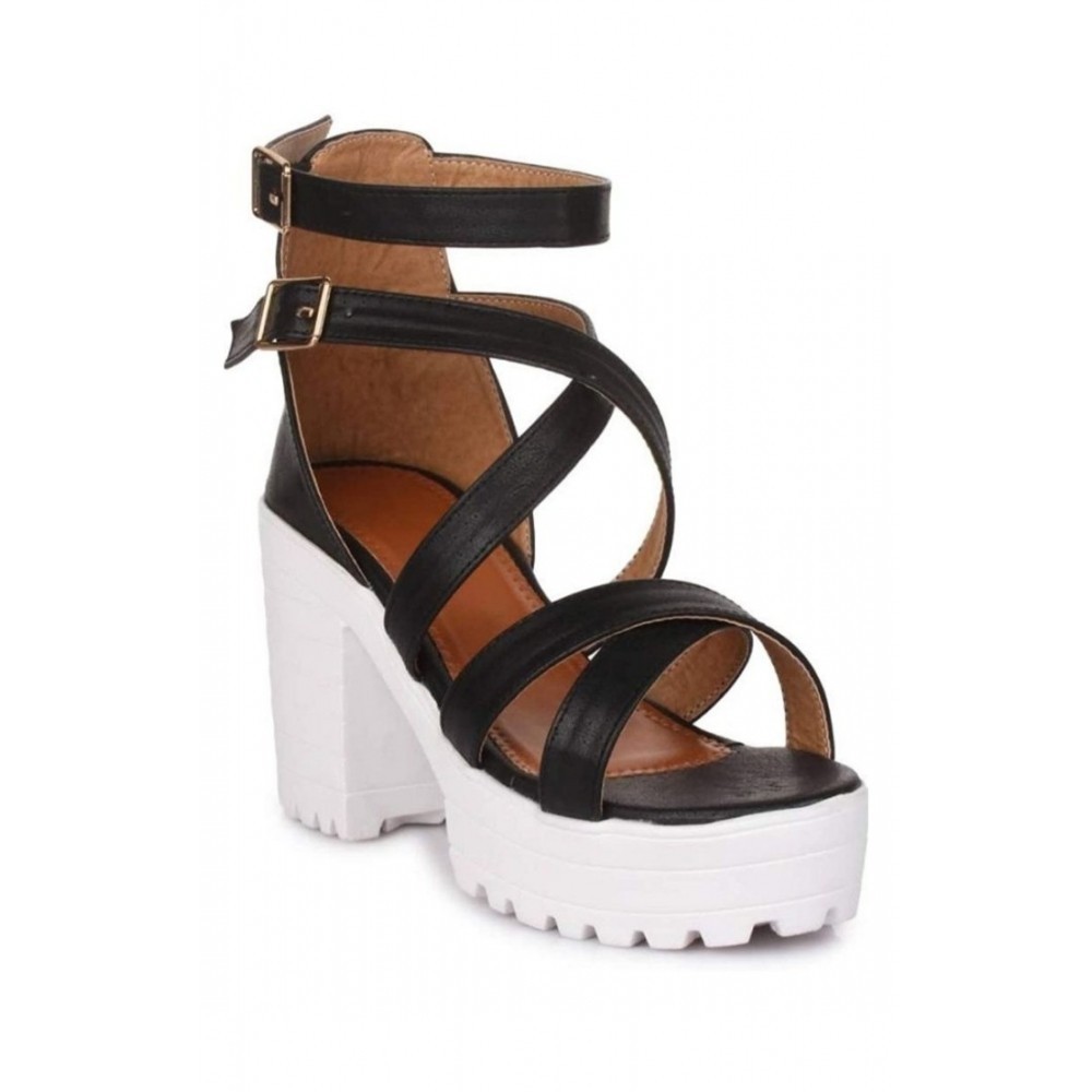 Women's Patent Leather Heel Sandals
