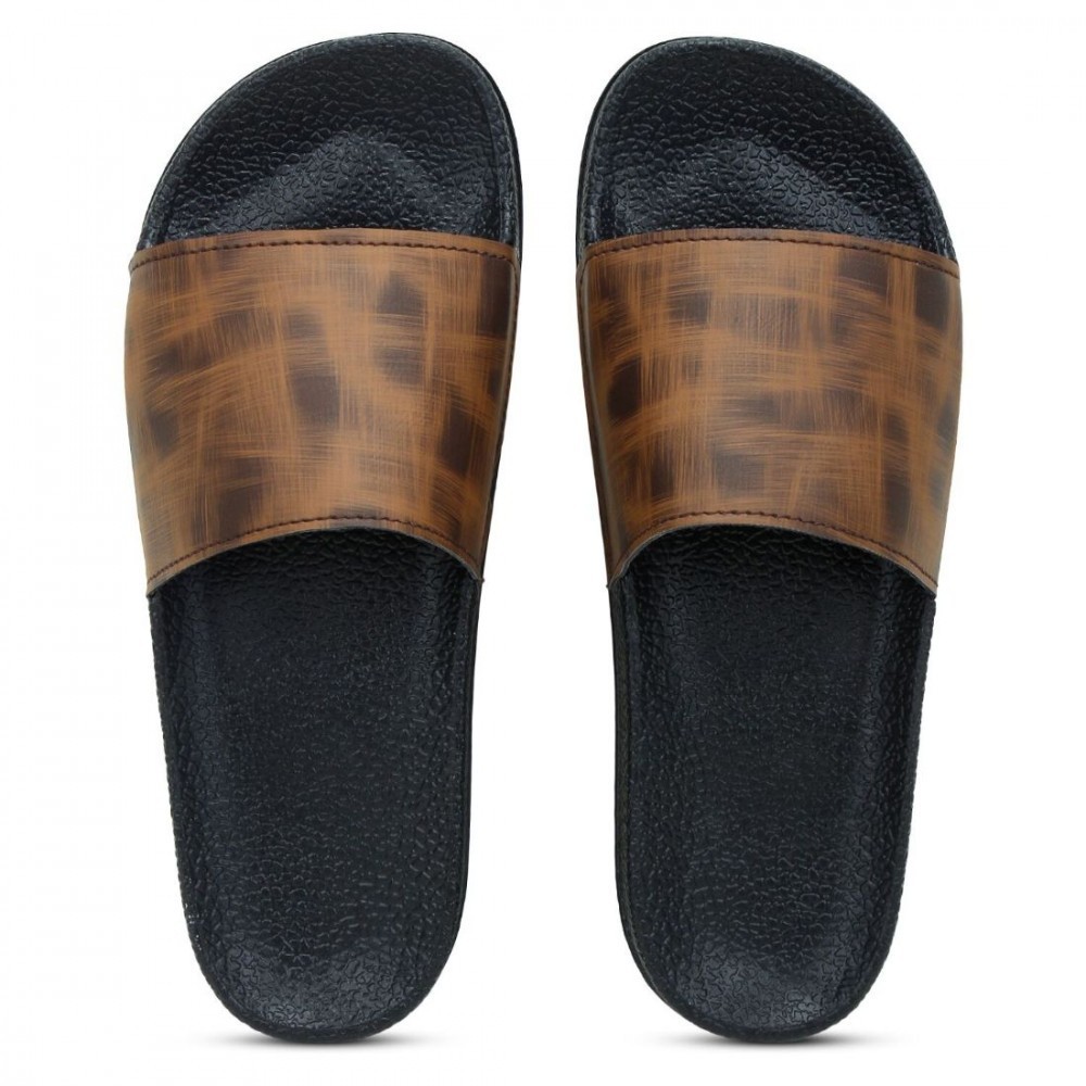 Women Brown Color Synthetic Material Casual Sliders