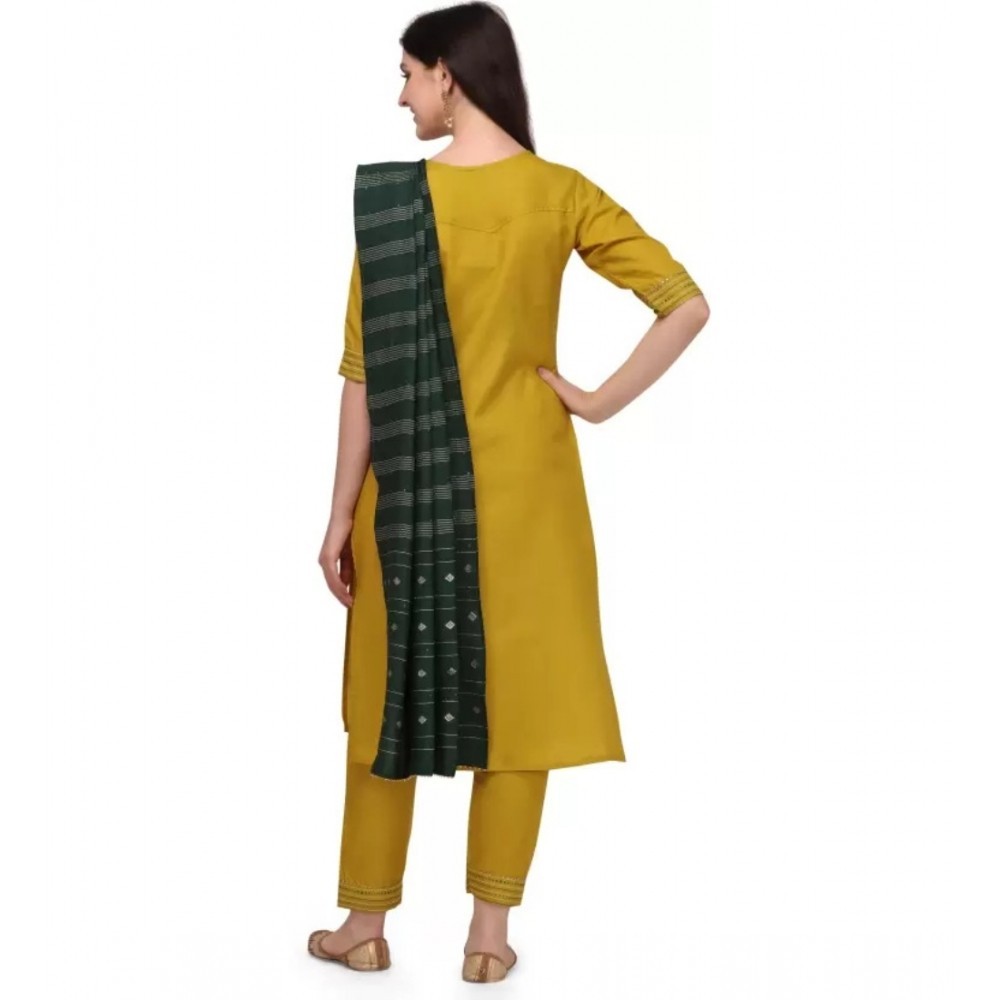 Women's Printed Kurti With Bottom Set