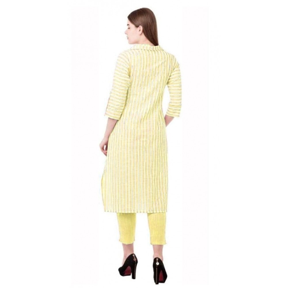 Women's Printed Kurti With Bottom Set