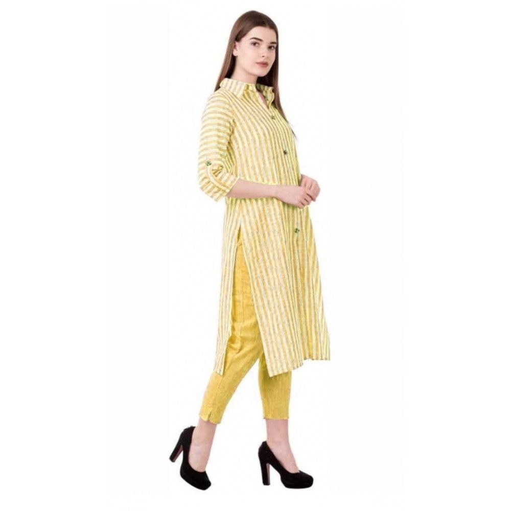 Women's Printed Kurti With Bottom Set