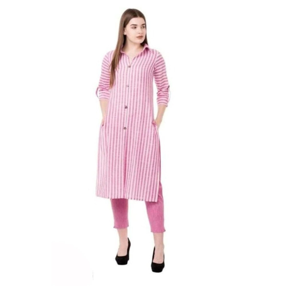 Women's Printed Kurti With Bottom Set