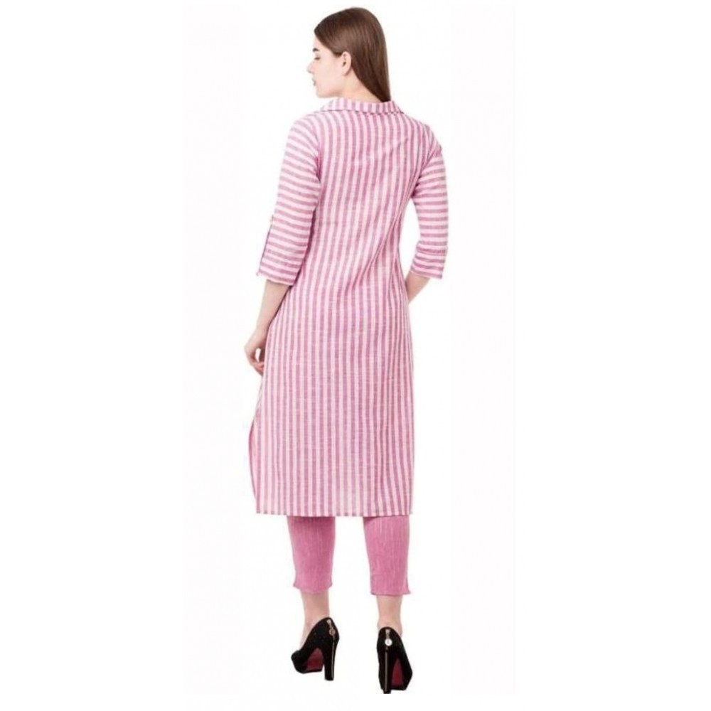 Women's Printed Kurti With Bottom Set
