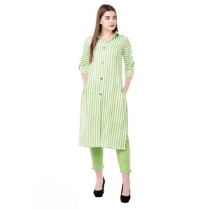 Women's Printed Kurti With Bottom Set