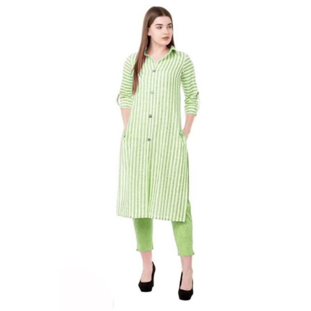 Women's Printed Kurti With Bottom Set