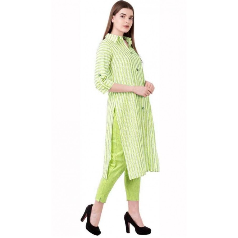 Women's Printed Kurti With Bottom Set