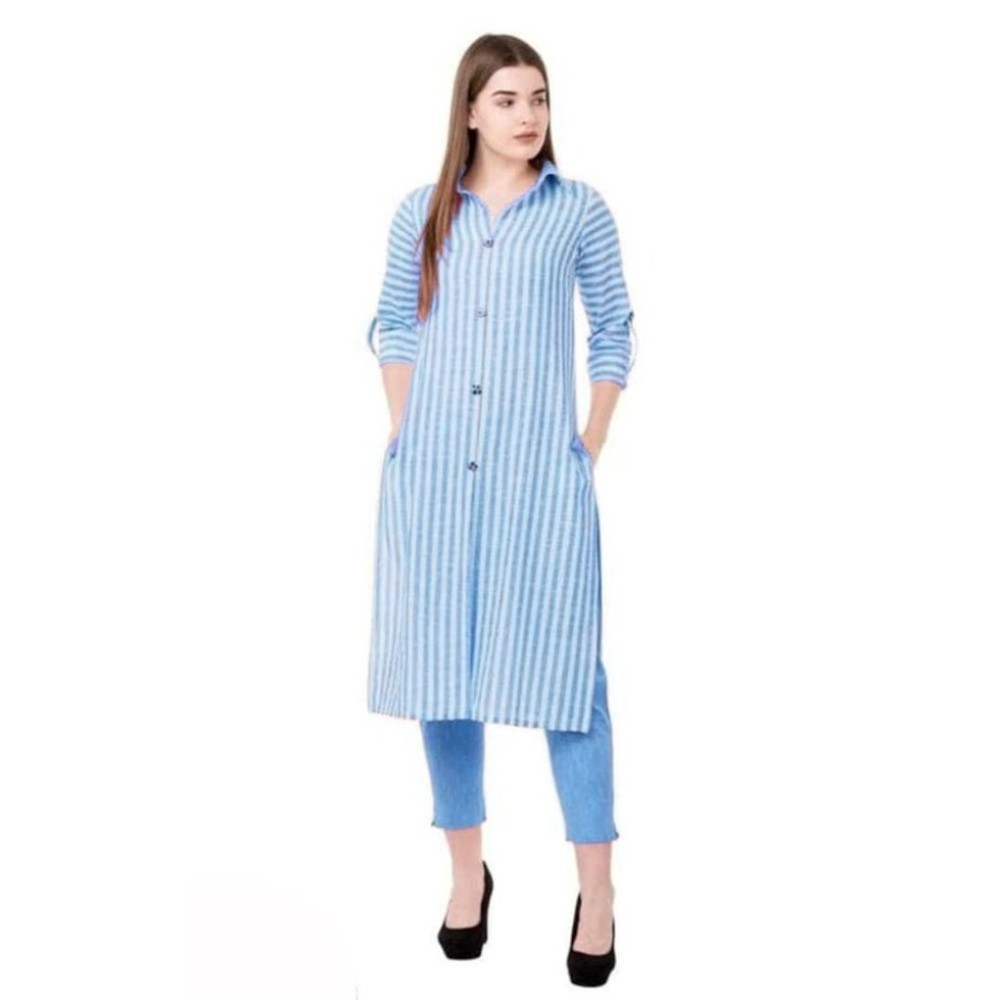 Women's Printed Kurti With Bottom Set