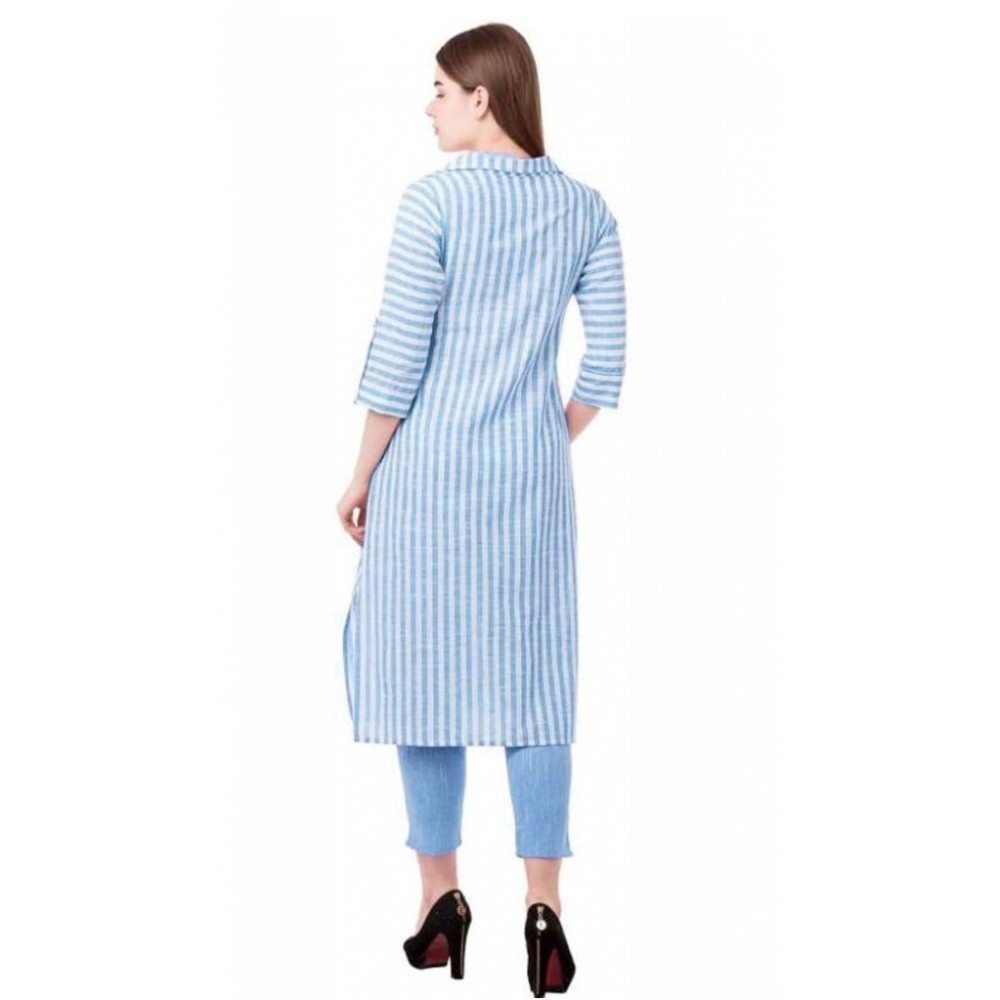 Women's Printed Kurti With Bottom Set