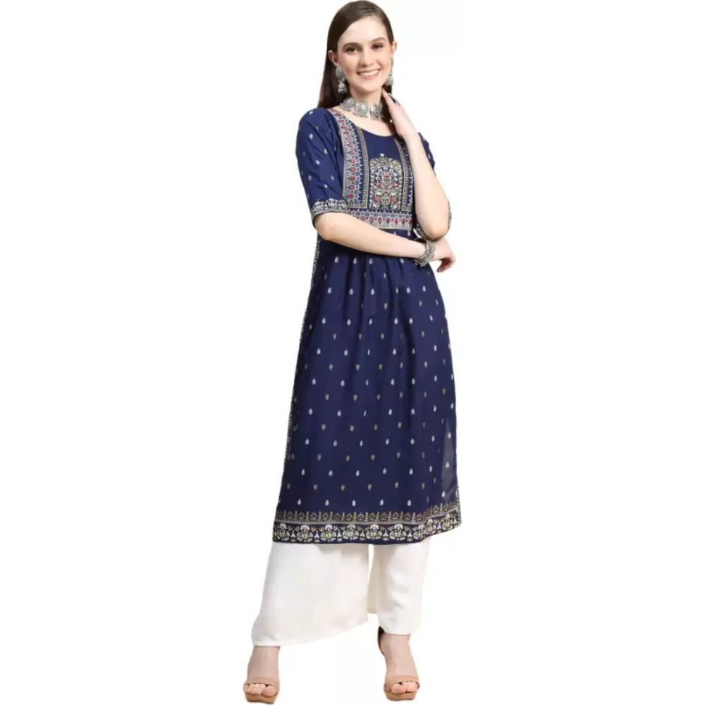 Women's Printed Embroidery Kurti
